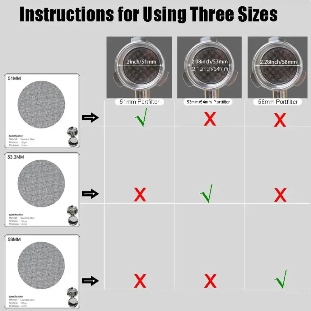 Herbruikbaar RVS filter voor 51mm koffie of espresso machines
